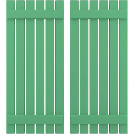 Americraft 6-Board (2 Batten) Exterior Real Wood Spaced Board-n-Batten Shutters, ARW101SB623X33LPH